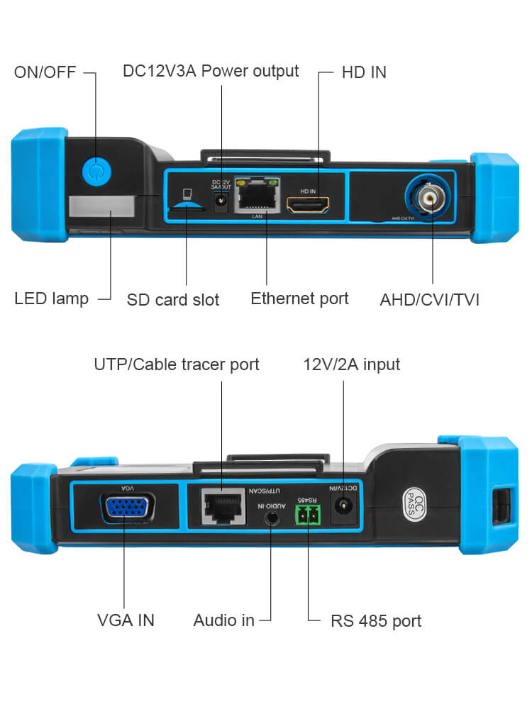 Noyafa NF-715 올인원 IP 카메라 CCTV 테스터 5.4인치 IPS 터치 스크린(1920*1080 해상도)