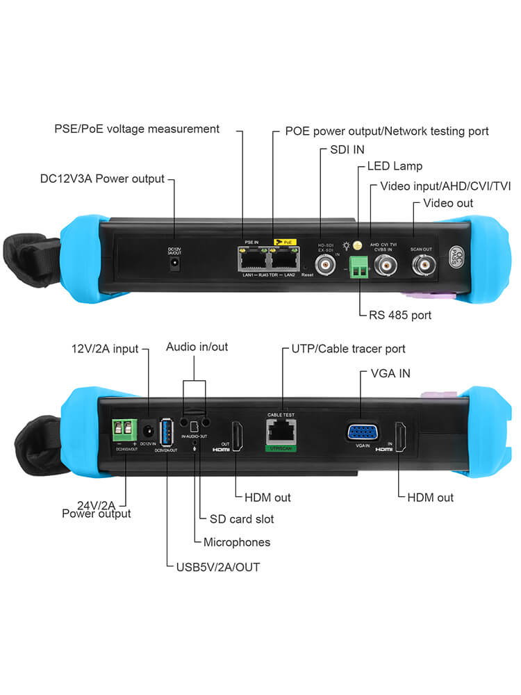 Noyafa NF-IPC716ADHS All-in-one IP Camera Tester with RJ45 TDR/PoE/7-inch Screen/WIFI/4K/Dual Test Window