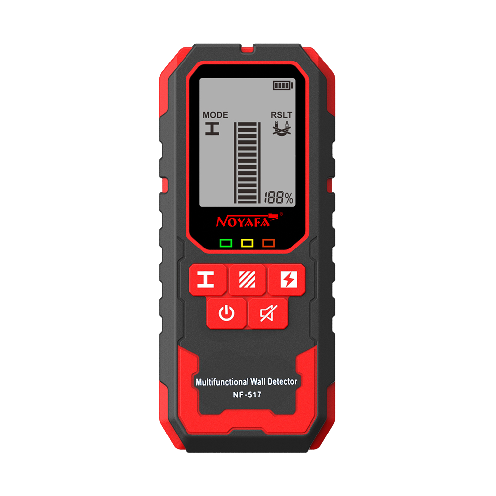 The stud finder wall scanner can quickly detect wood, metal, pipes, and AC wires in walls.