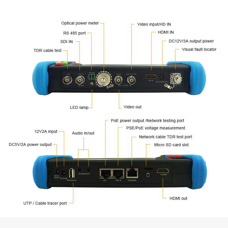 The all in one ipc tester with 7 inch IPS touch screen