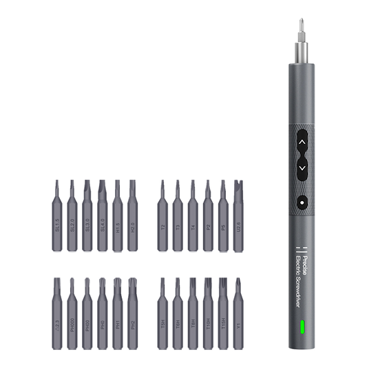 The cordless electric screwdriver with 24 pieces magnetic bits