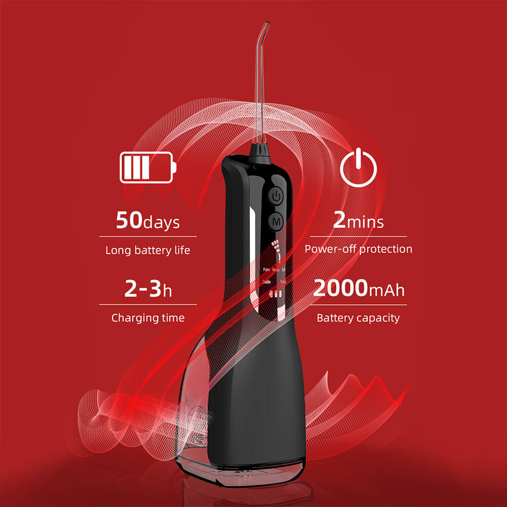 Noyafa Cordless Water Dental Flosser Teeth Cleaner, 330ML IPX7 USB Rechargeable 5 Modes Irrigate for Oral Care L12