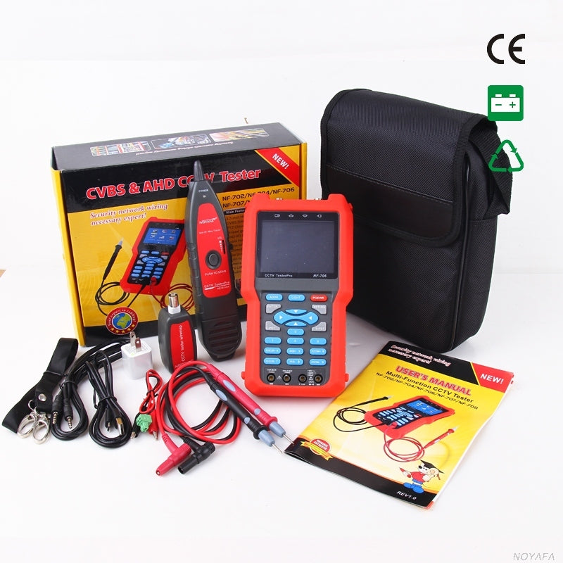 The cctv test can be test bnc and LAN cable noyafa nf-706
