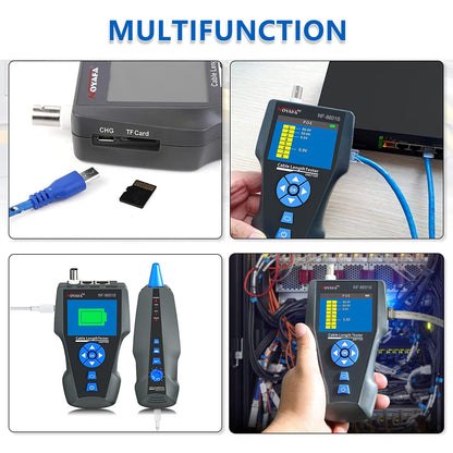 Noyafa NF-8601S Comprehensive Network Cable Tracer Tester Using TDR & with PoE / Ping for RJ45, RJ11, BNC, Metal Cables