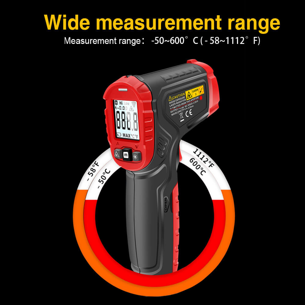 Noyafa Non-Contact Infrared Thermometer for Cooking -50 °C to 600 °C(-58 °F to 1112 °F), Digital Display HT-641B