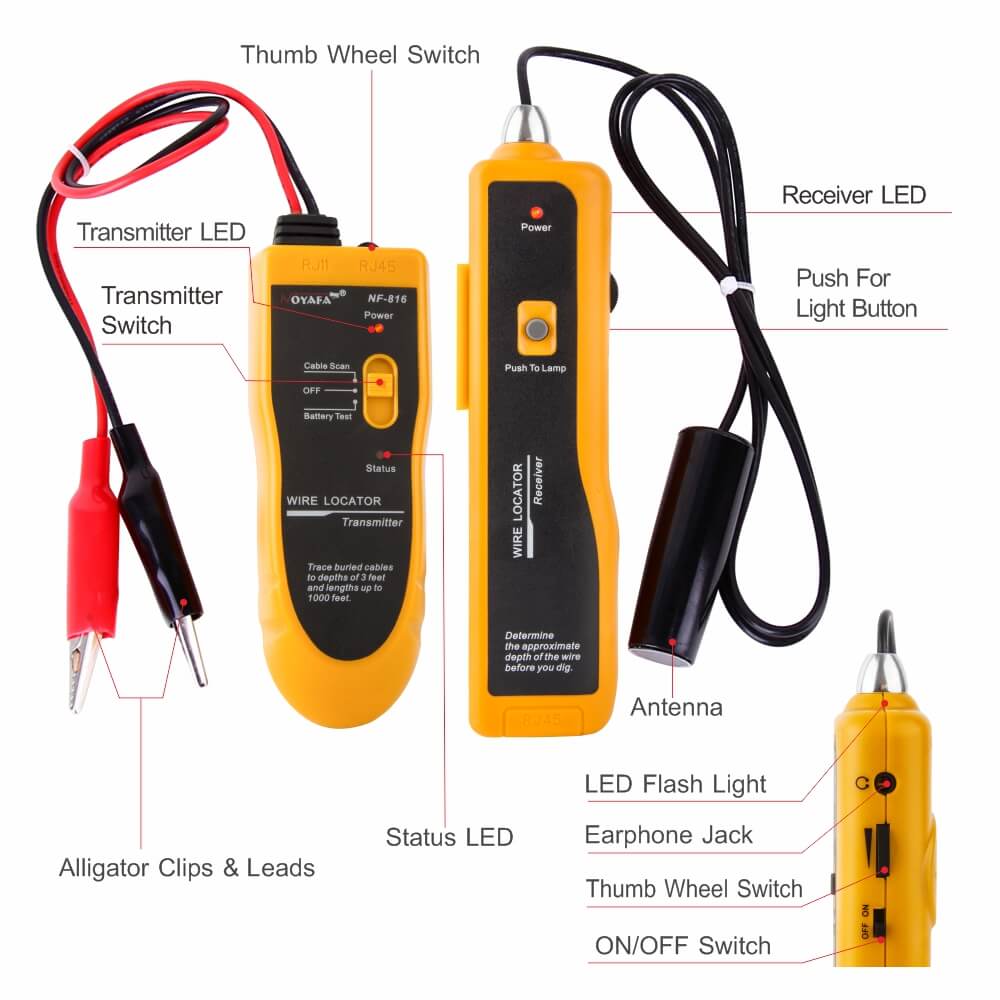 Noyafa NF 816 Underground Cable Wire Locator Metal Detector