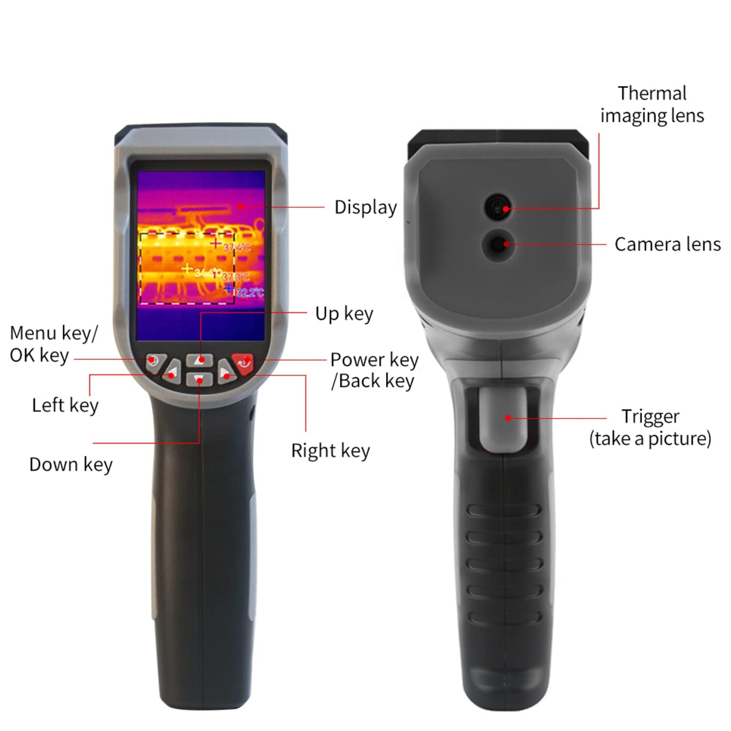Noyafa NF-521S Handheld Thermal Imaging Camera with 2.8" Screen , 120 * 90 IR Resolution 1 Million Pixels, 8 Color Palettes for Electrical / Mechanical / Building / HVAC Inspection