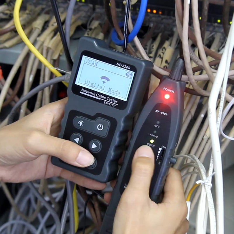 Noyafa NF-8209 Network Tone Generator and Probe Kit with Cable Testing Capabilities like Wiremap, Length, PoE