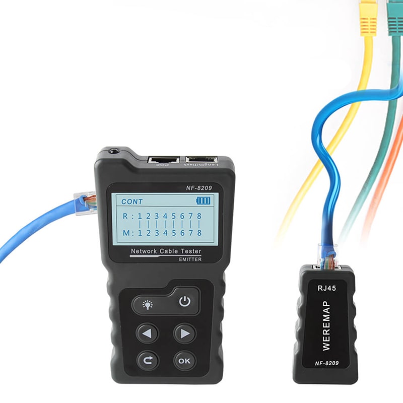 Noyafa NF-8209 Network Tone Generator and Probe Kit with Cable Testing Capabilities like Wiremap, Length, PoE