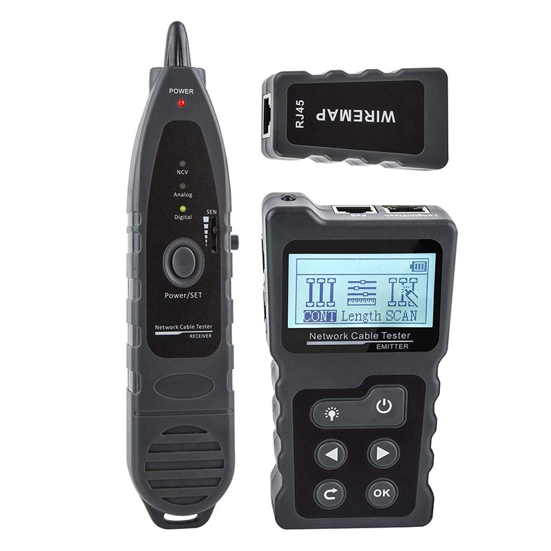 Noyafa NF-8209 Network Tone Generator and Probe Kit with Cable Testing Capabilities like Wiremap, Length, PoE