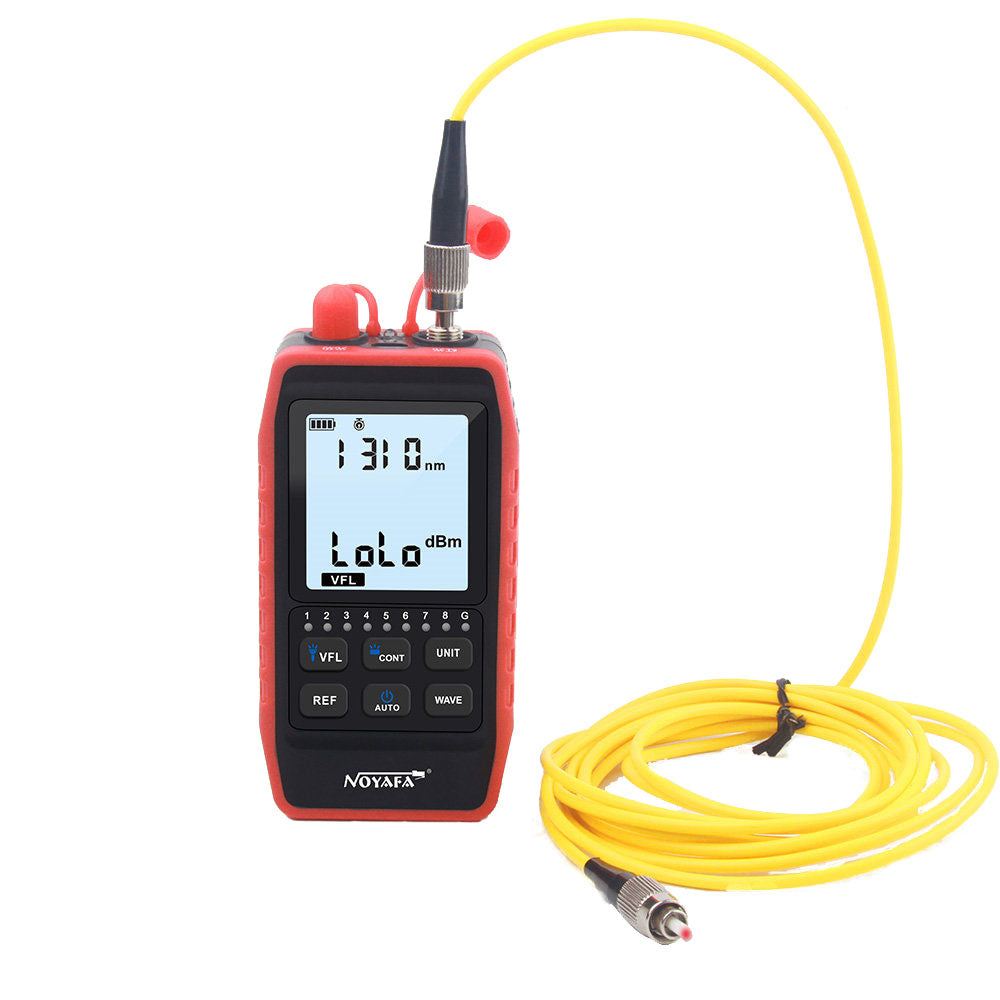 The portable fiber tester and lan cable tester, with LED light, model NF-908L