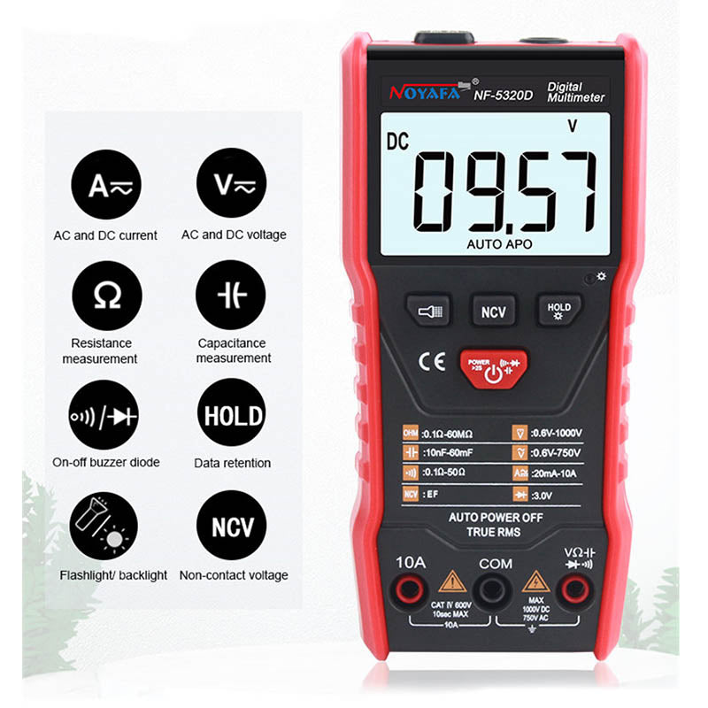 The specification details of digital multimeter