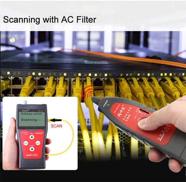 the device is scanning with ac filtre