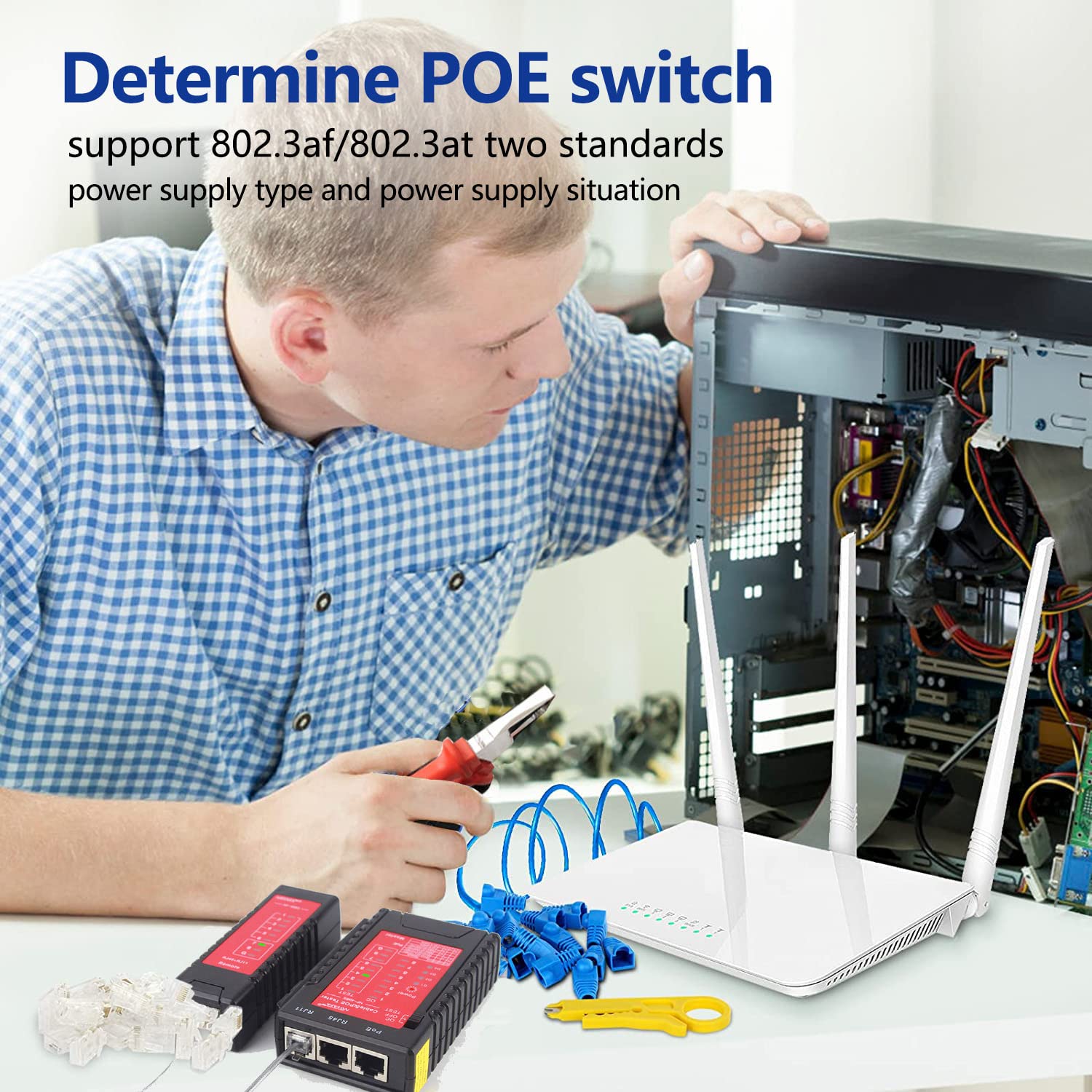 Noyafa NF-468S Wire Map Tester with PoE Checking