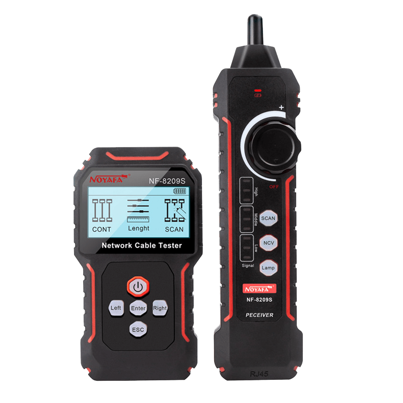 Noyafa NF-8209 Network Tone Generator and Probe Kit with Cable Testing Capabilities like Wiremap, Length, PoE