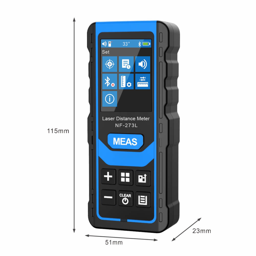 the size of Digital Laser Distance Measurer Noyafa NF-273L