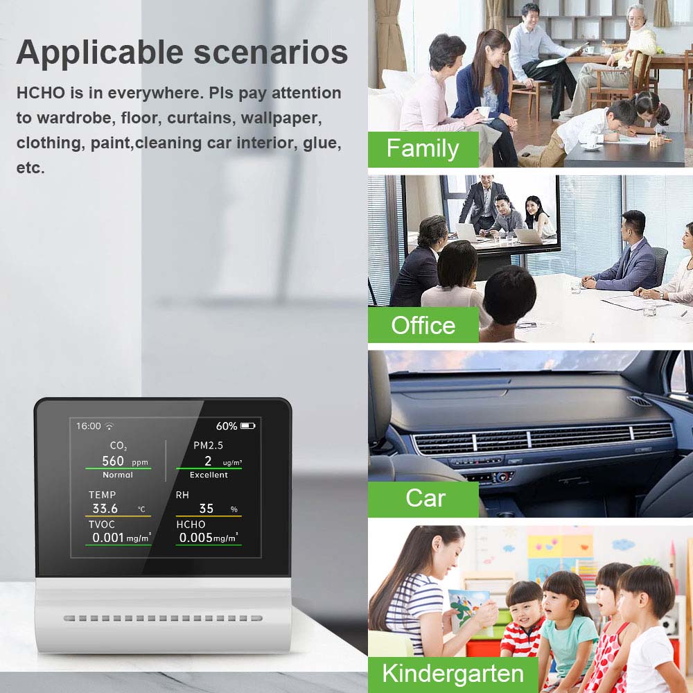 The digital air quality monitor indoor, noyafa jms16