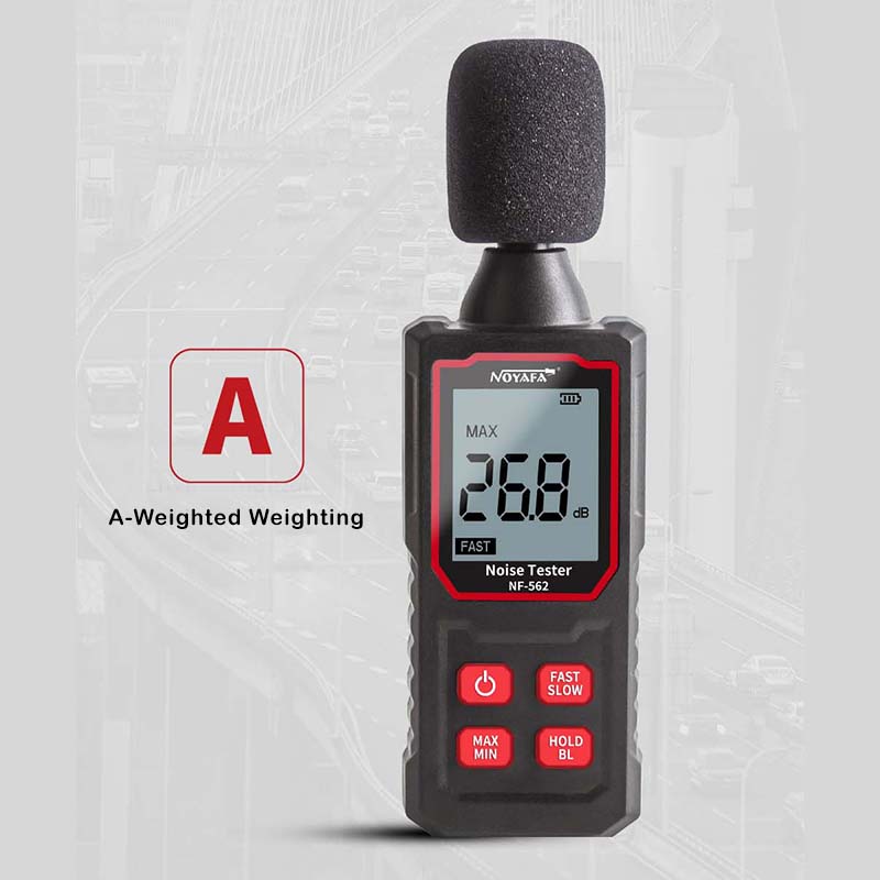 Noyafa NF-562 Handheld Decibel Meter Home Noise Monitor with 0.1dB Resolution and 30 - 130dB Measurement Range