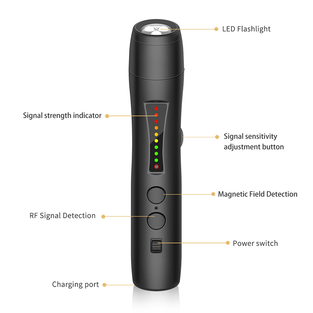 Noyafa JMS110 Portable 3-In-1 Anti-Spy Detector for Spy Cameras, Eavesdropping Devices, GPS Locators Detecting