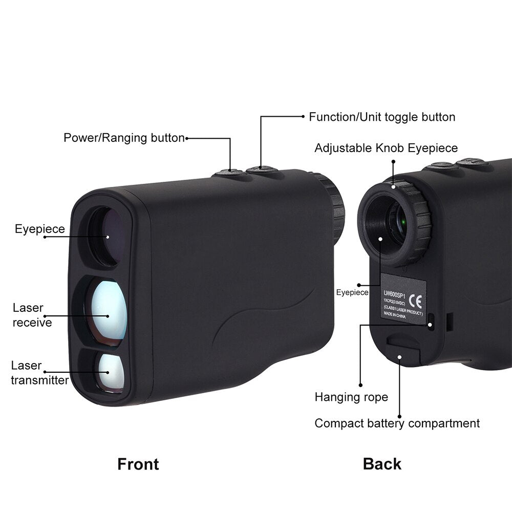 Noyafa LW-SPI1200 1312-Yard Golf Laser Rangefinder with Fast and Precise Measurement for Golf, Match, Hunting, Power Engineering, etc.