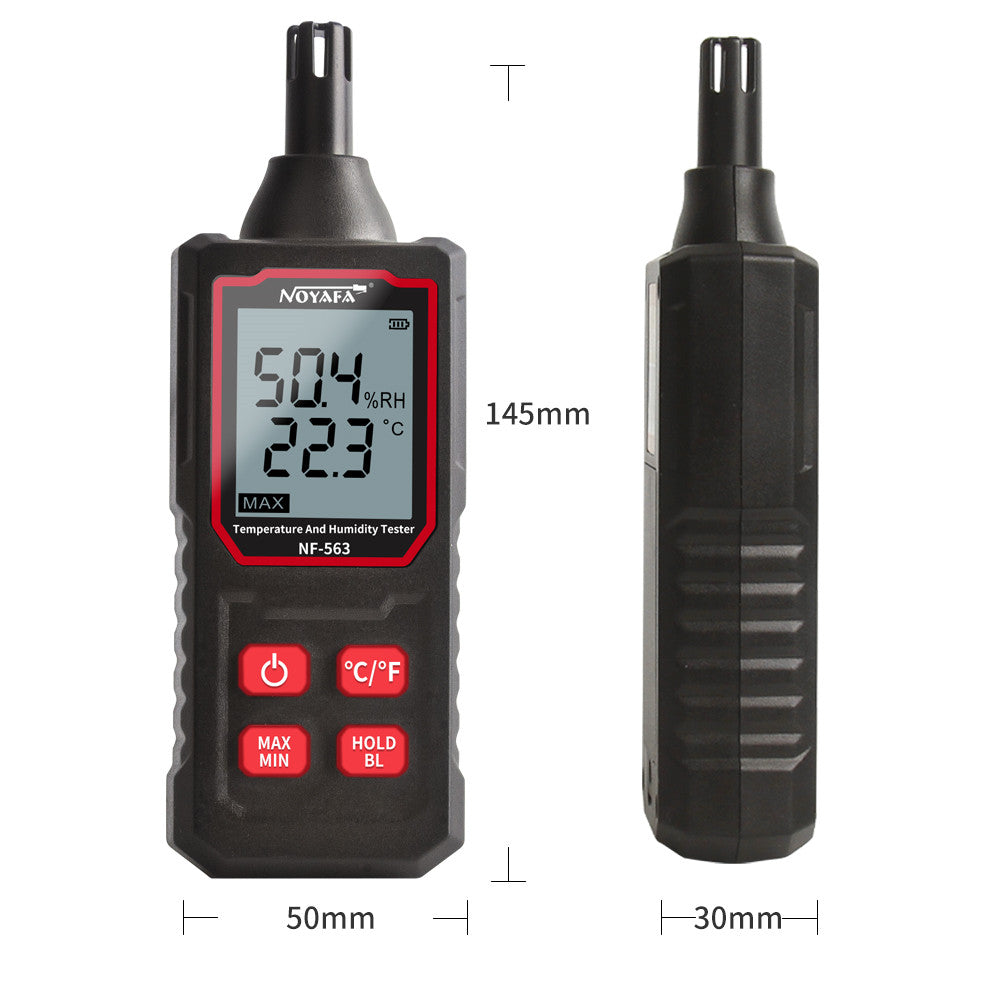 Noyafa NF-563 Temperature and Humidity Tester with Enhanced Precision Sensor for HVAC, Indoor Air Quality, and Various Environmental Measurements