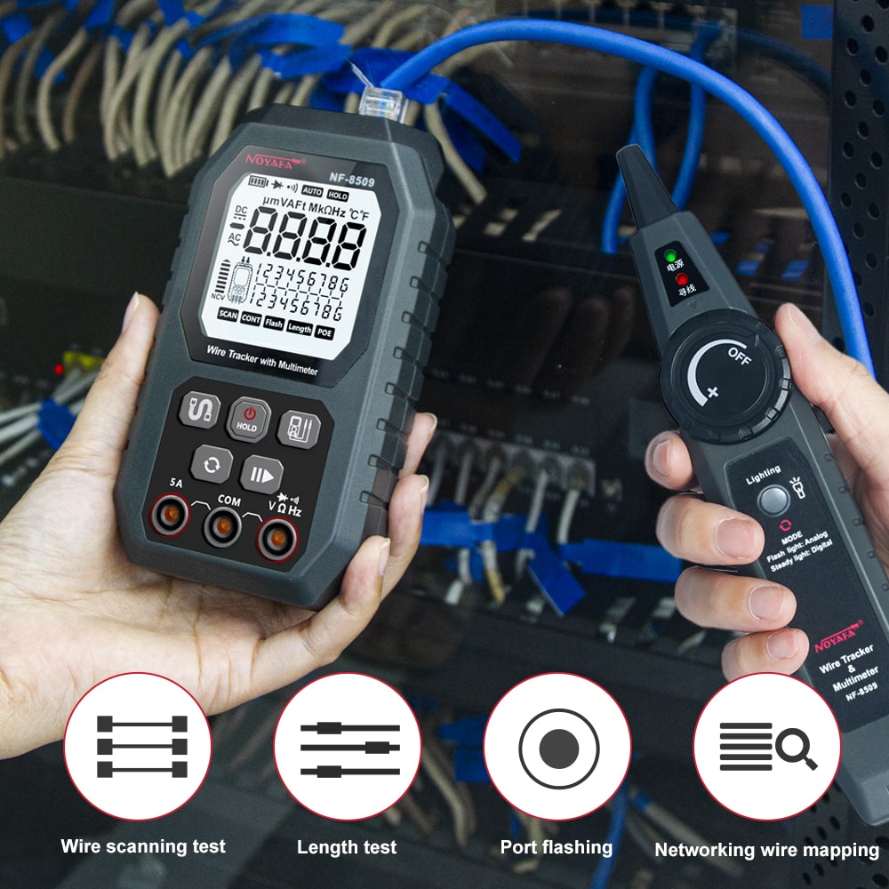 New Arrival] Noyafa NF-8509 2 in 1 Wire Tracker with Multimeter for E –  NOYAFA Store