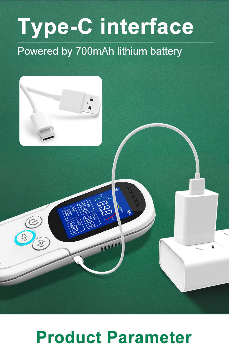 JMS12  Formaldehyde Tester  Detect The TVOC  CO2  Tumidity Temperature  Formaldehyde Safe levels