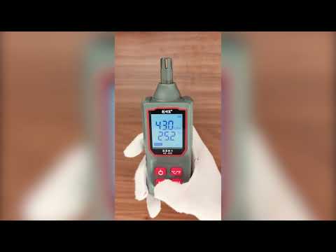 Temperature, measure room temperature with measuring device air-Q