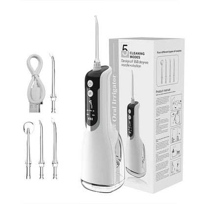 Noyafa Cordless Water Dental Flosser Teeth Cleaner, 330ML IPX7 USB Rechargeable 5 Modes Irrigate for Oral Care L12