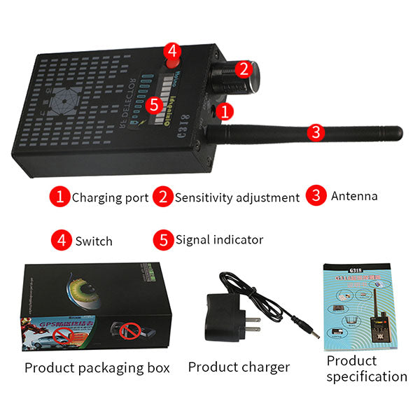 all features of wireless camera rf detector