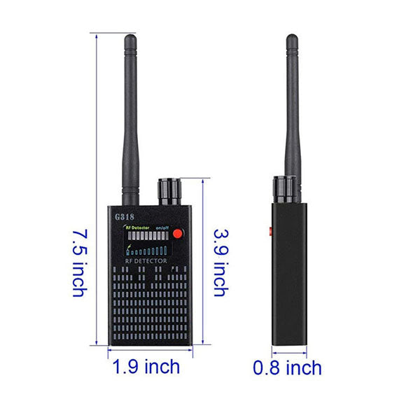 the size of wireless camera rf detector