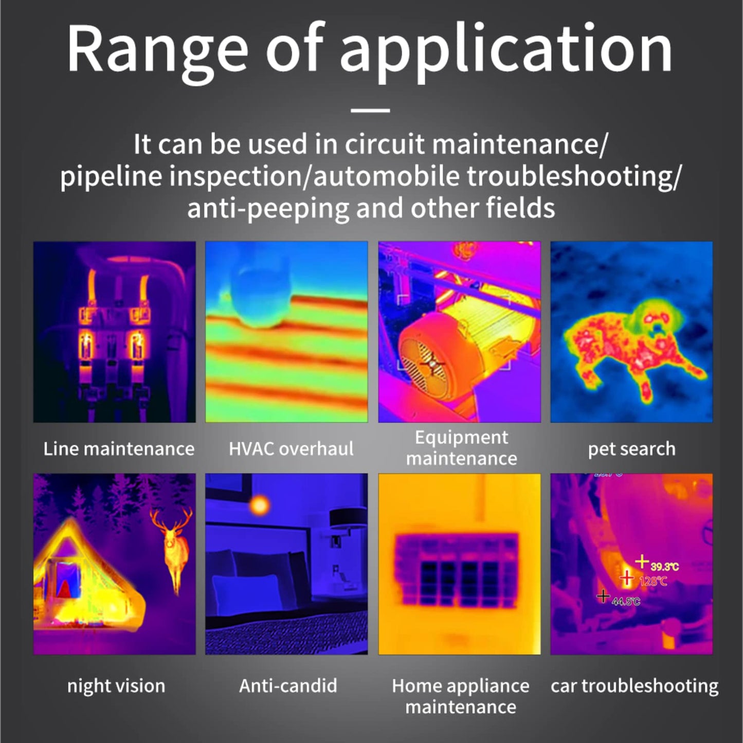 Noyafa NF-521S Handheld Thermal Imaging Camera with 2.8" Screen , 120 * 90 IR Resolution 1 Million Pixels, 8 Color Palettes for Electrical / Mechanical / Building / HVAC Inspection