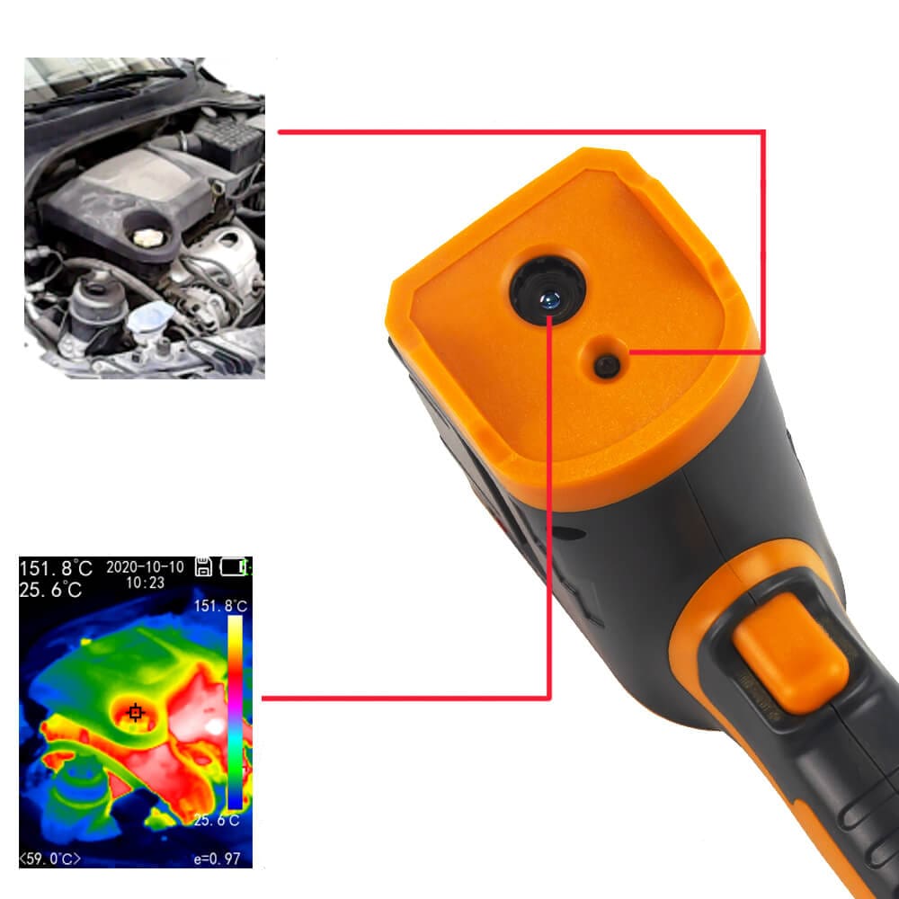 Noyafa NF-522 Industrial IR Infrared Thermal Imaging Camera with 200 * 150 High Resolution, 65mk Thermal Sensitivity (NETD) and Sharp 2.8-inch Color Display Screen