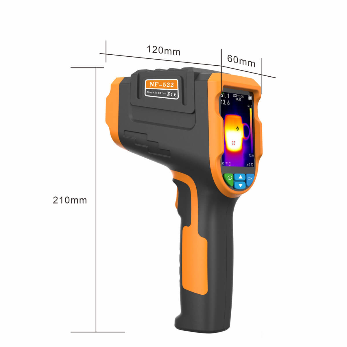 Noyafa NF-522 Industrial IR Infrared Thermal Imaging Camera with 200 * 150 High Resolution, 65mk Thermal Sensitivity (NETD) and Sharp 2.8-inch Color Display Screen