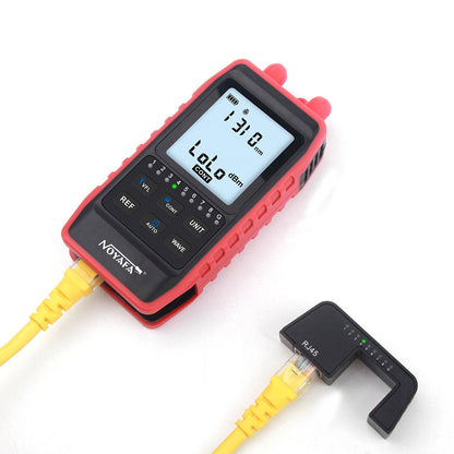 The portable fiber tester and lan cable tester