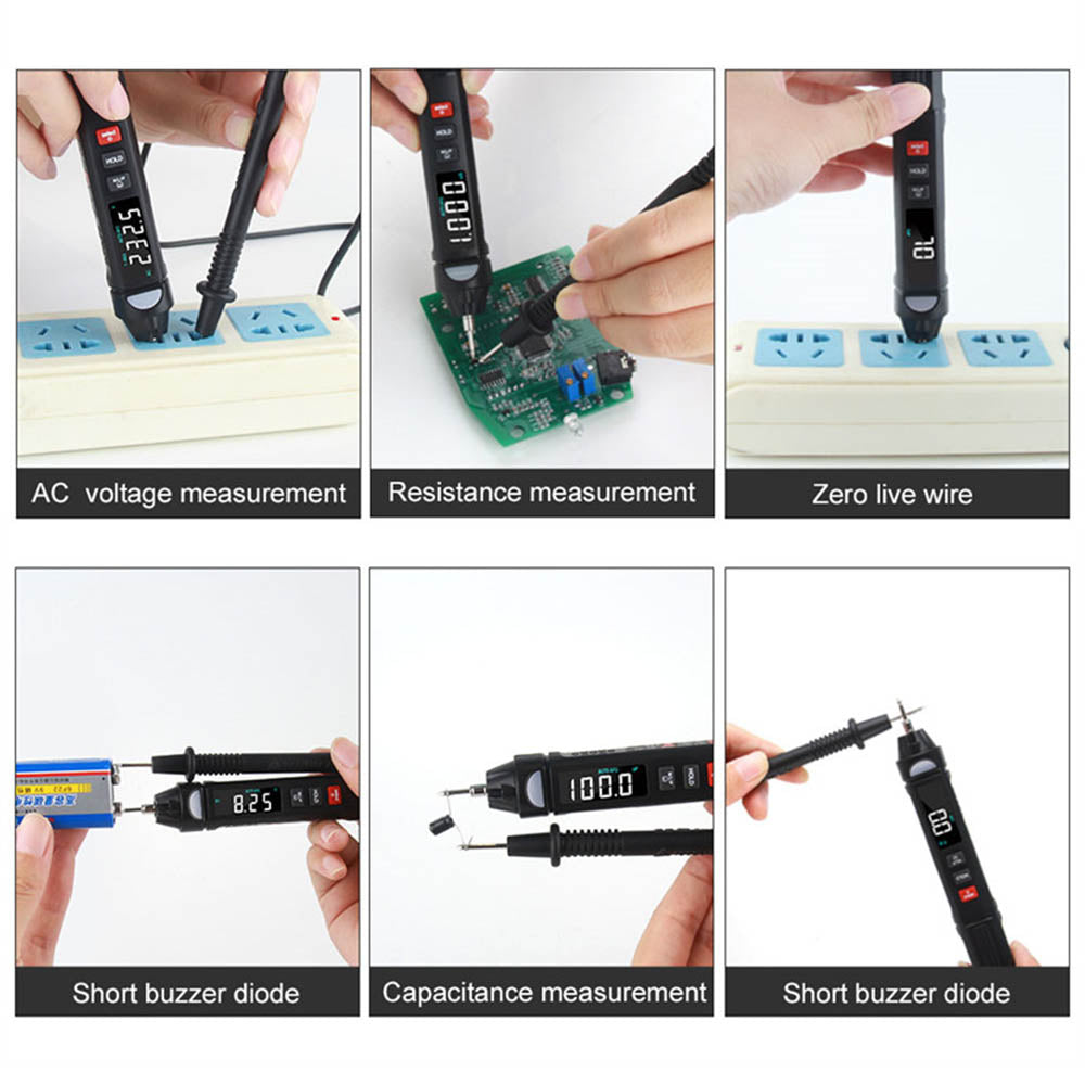 This Pen Type Digital Multimeter with NCV AC/DC Voltage, Resistance, Capacitor, and Live Line Testing