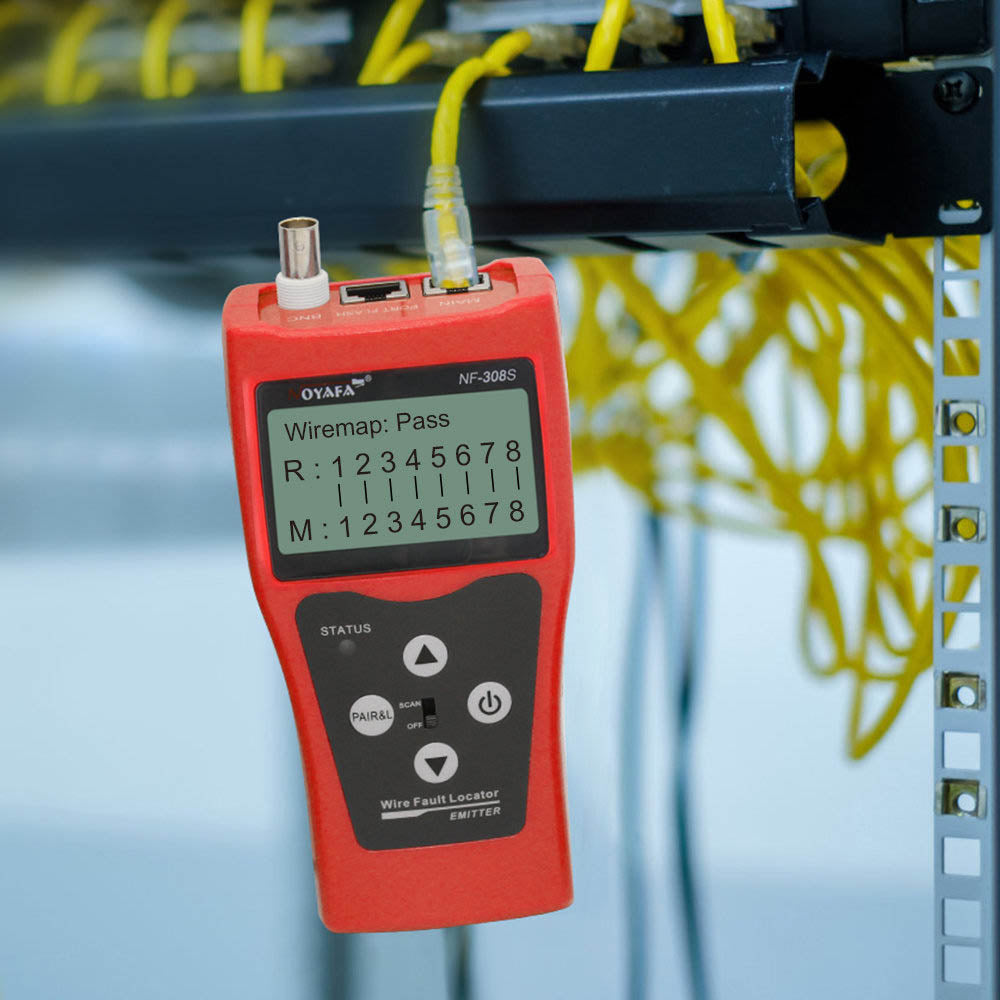 Noyafa NF-308S Wire Fault Locator, Wire Tracker Network/Telephone wire/Coaxial Cable Tester, Cable Length Measurement