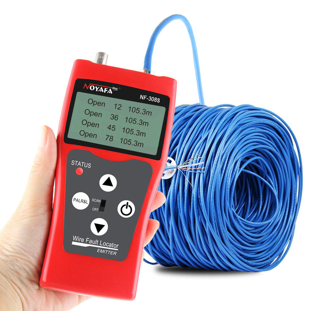 Noyafa NF-308S Wire Fault Locator, Wire Tracker Network/Telephone wire/Coaxial Cable Tester, Cable Length Measurement