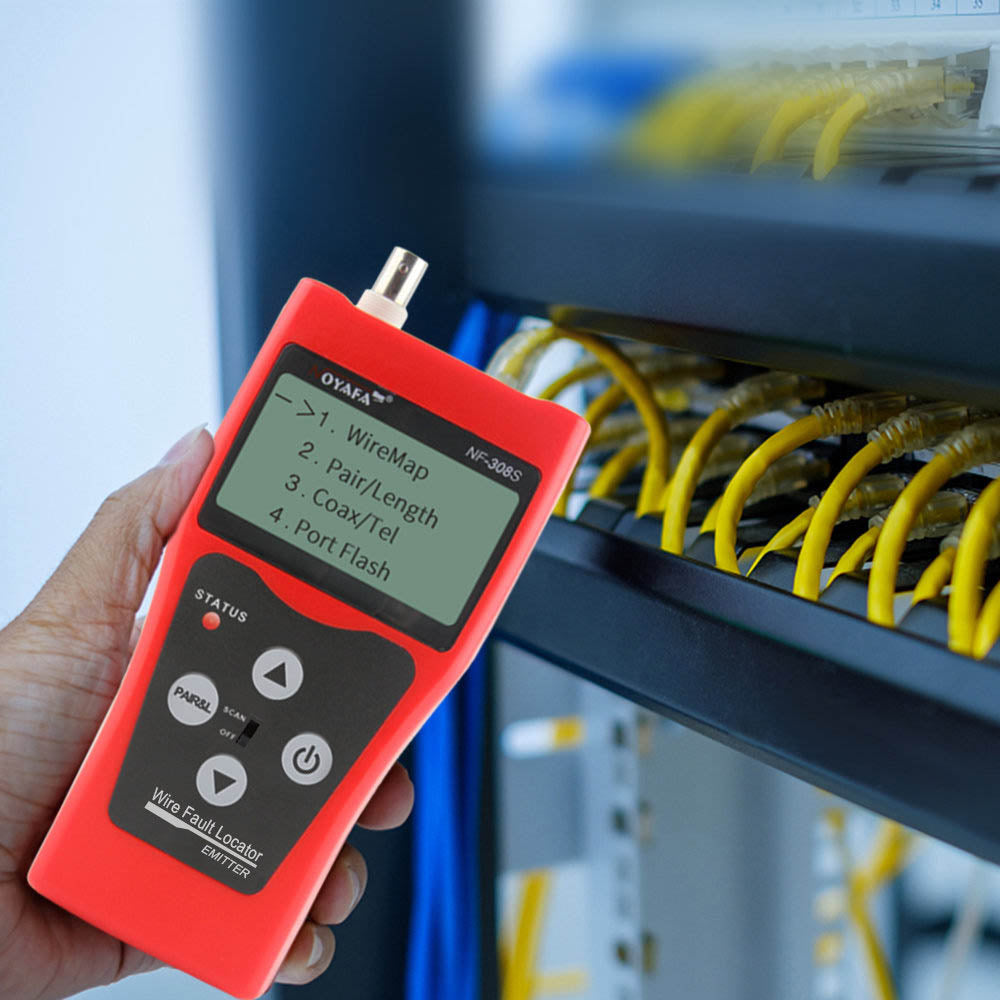 Noyafa NF-308S Wire Fault Locator, Wire Tracker Network/Telephone wire/Coaxial Cable Tester, Cable Length Measurement