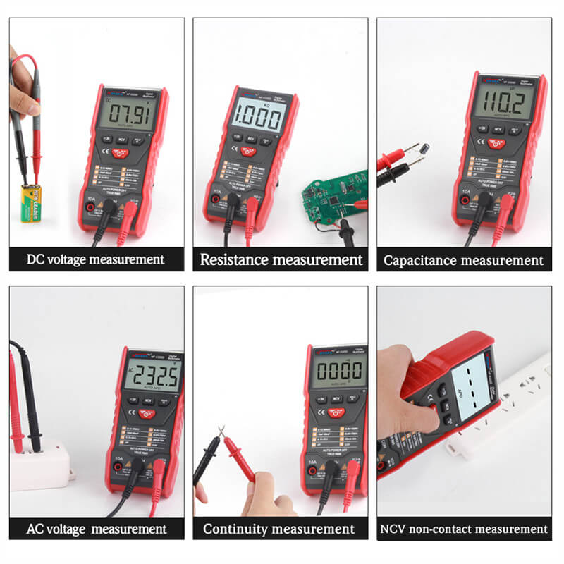 The digital multimeter with auto-ranging LCD screen