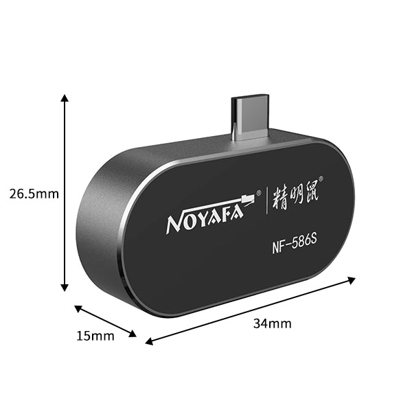Noyafa Compact Thermal Imager Camera for Android Mobile 25hz, HD Resolution, -15 °C to 600 °C, 6 Color Palette Effects NF-586s