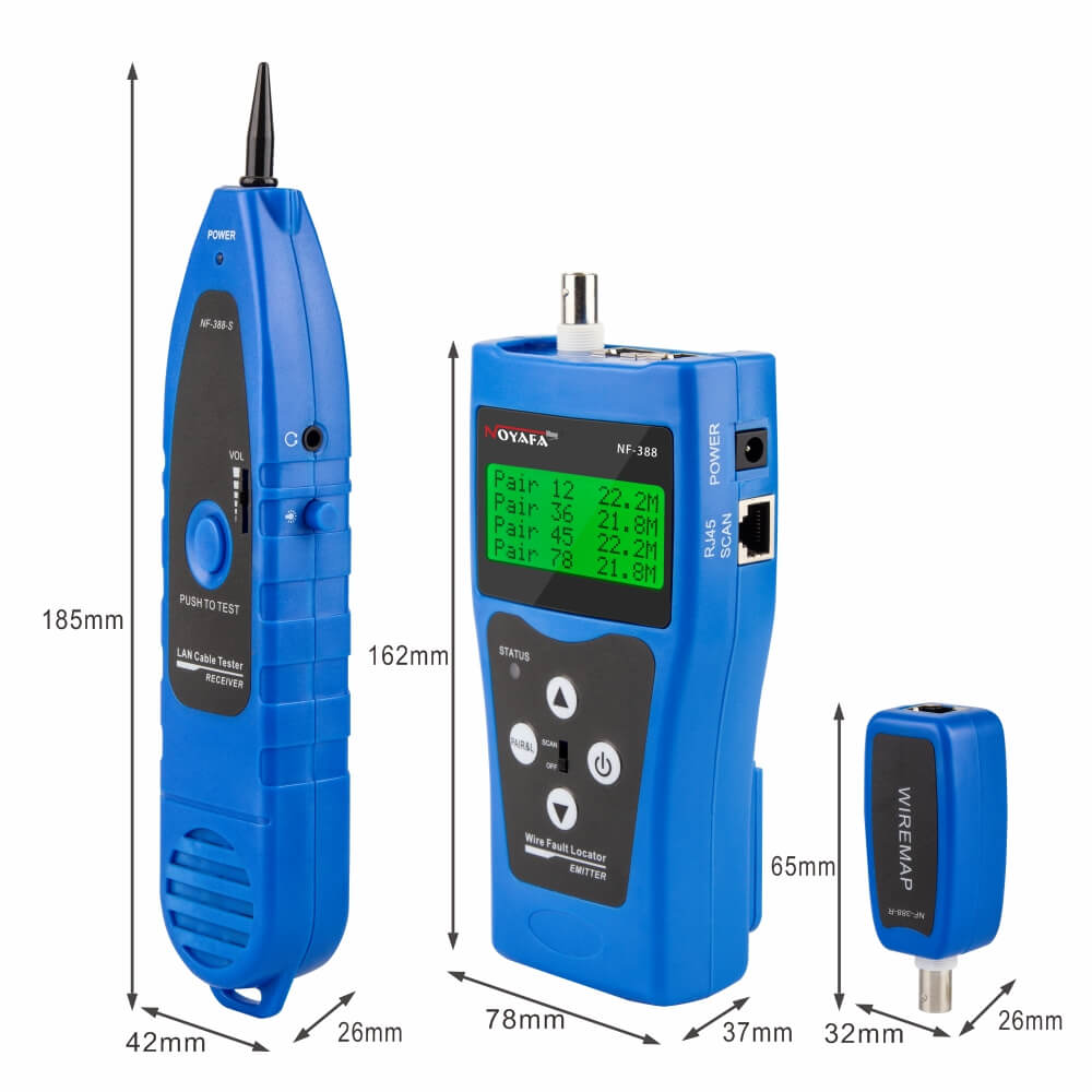 Noyafa NF-388 Wire Fault Locator with 8 Remote Identifiers