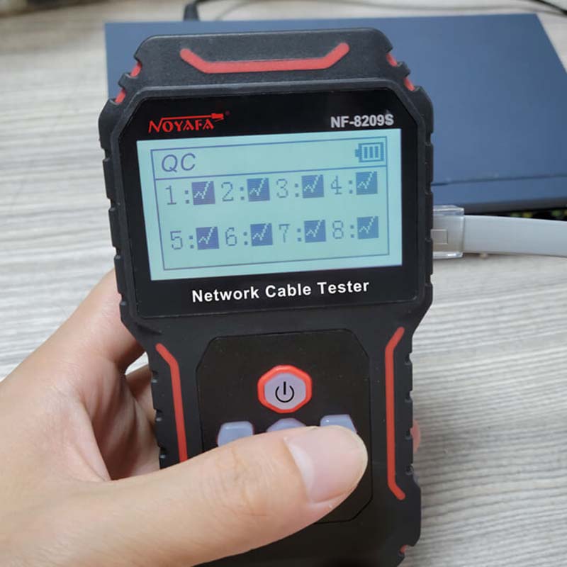 Noyafa Network Cable Tester Wire Tracer Kit with Anti-jamming Porbe, Continuity Crimp Length PoE Port Blink Test NF-8209S