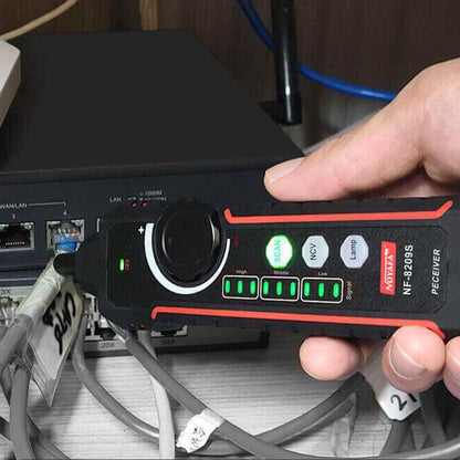 Noyafa 네트워크 케이블 테스터 전파 방해 방지 Porbe, 연속성 압착 길이 PoE 포트 깜박임 테스트 NF-8209S 포함 와이어 추적기 키트