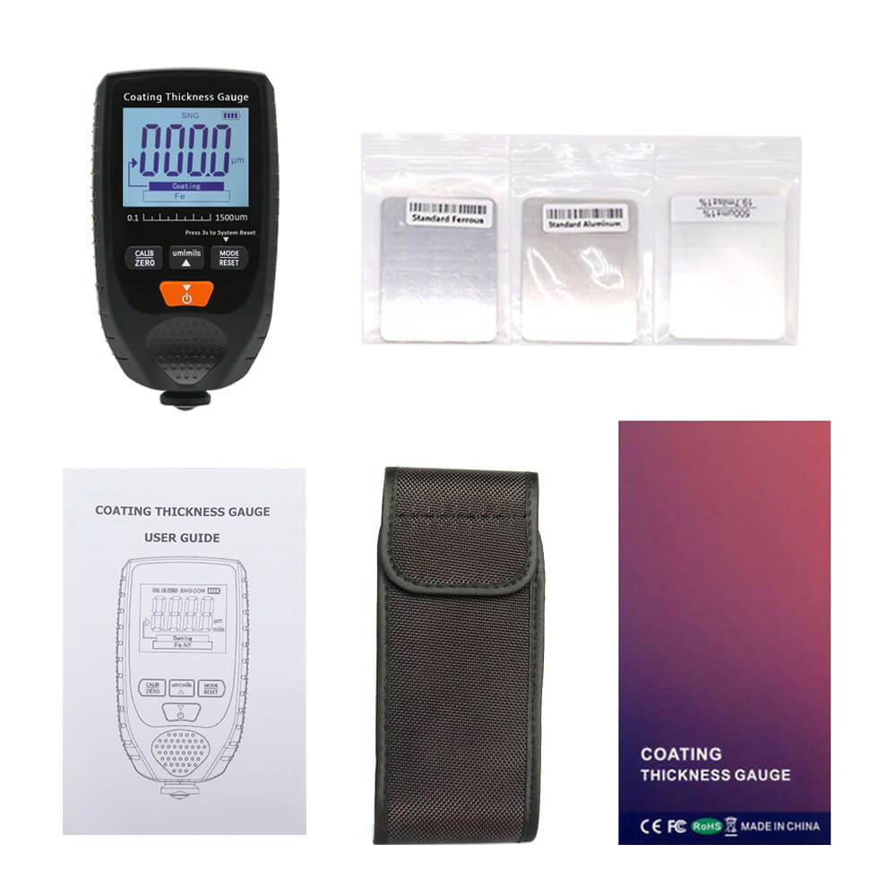 The package of digital paint thickness gauge gm998