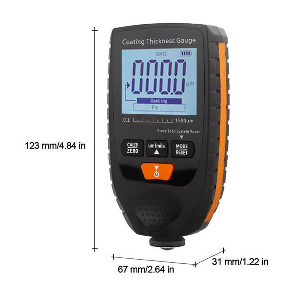The size of digital paint thickness gauge gm998